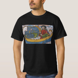 Amerigo Vespucci Explorer auf einer Karte von Amer T-Shirt