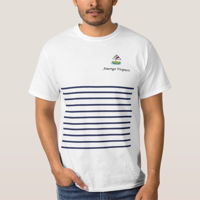 Amerigo Vespucci zeichnete T - Shirt (Vorderseite)