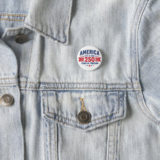Amerika 1776 2026 250 Jahre Freiheit Patriotisch Button