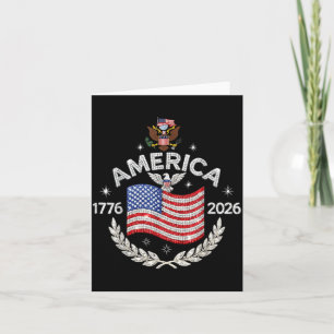 Amerika 1776 2026 patriotischer Adler USA-Flagge v Karte
