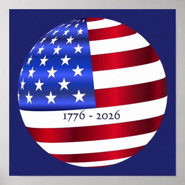 AMERIKA 1776-2026 USA-FLAGGE POSTER (Vorne)
