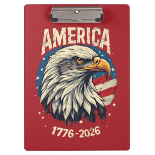 Amerika 1776 2026 Weißkopfseeadler Patriotische US Klemmbrett