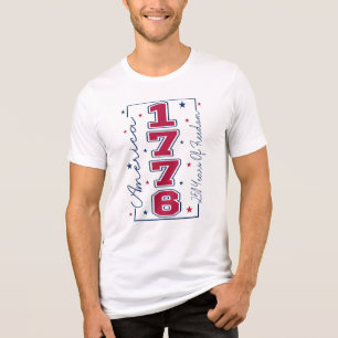 Amerika 1776 250 Jahre Freiheit Sterne Grafik Tri-Blend Shirt