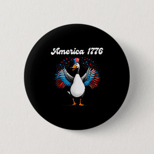 Amerika 1776, 4. Juli, Patriotische Gans Button