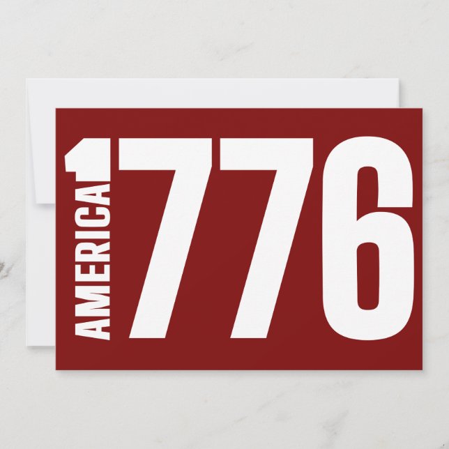 AMERIKA 1776 EINLADUNG (Vorderseite)