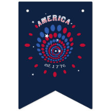 Amerika 1776 Feuerwerk Spirale Patriotisch