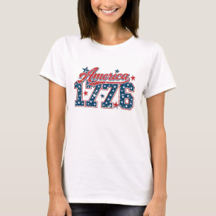 Amerika 1776 gestylte USA-Flagge im Distressed-Loo T-Shirt