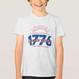 AMERIKA 1776 LAND DER FREIEN   Tri-Blend SHIRT