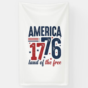 Amerika 1776 Land der Freien Vintage Patriotisches Banner