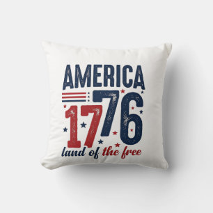 Amerika 1776 Land der Freien Vintage Patriotisches Kissen