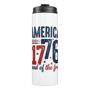 Amerika 1776 Land der Freien Vintage Patriotisches Thermosbecher
