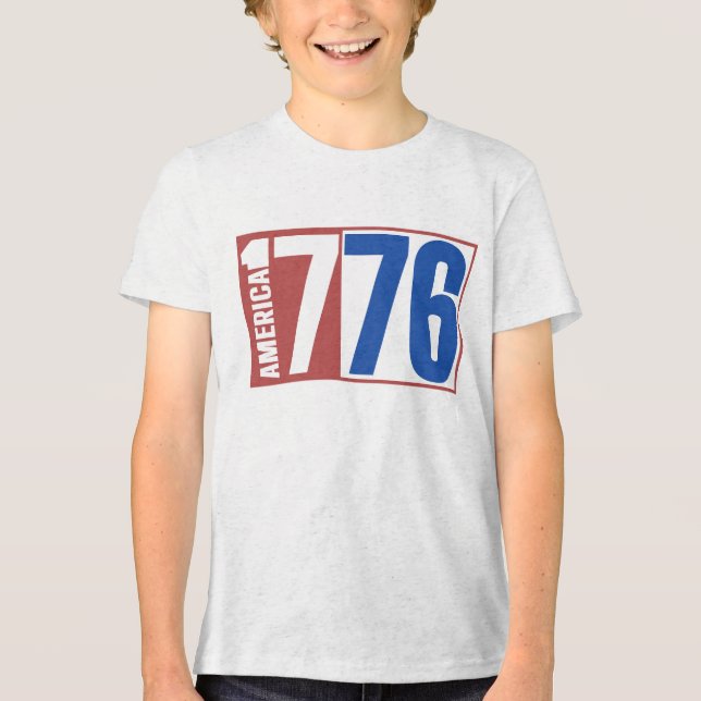 AMERIKA 1776  Tri-Blend SHIRT (Vorderseite)