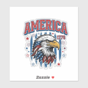 Amerika 1776 Vintage Adler Patriotisches Shirt Des Aufkleber