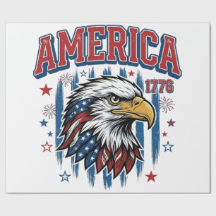 Amerika 1776 Vintage Adler Patriotisches Shirt Des Geschenkpapier