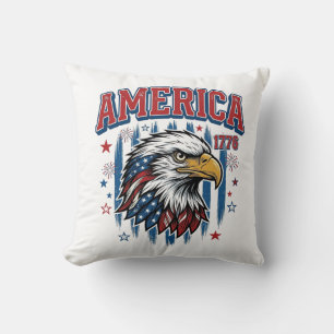 Amerika 1776 Vintage Adler Patriotisches Shirt Des Kissen