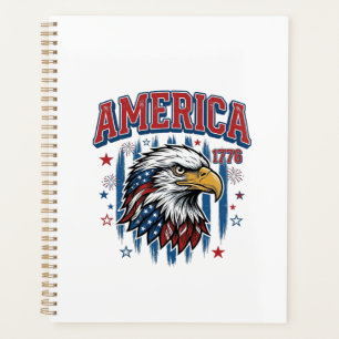Amerika 1776 Vintage Adler Patriotisches Shirt Des Planer