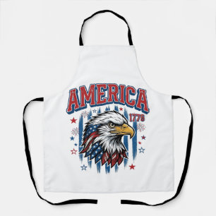 Amerika 1776 Vintage Adler Patriotisches Shirt Des Schürze