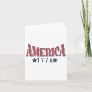 Amerika 1776 Zuhause des freien 4. Juli Karte