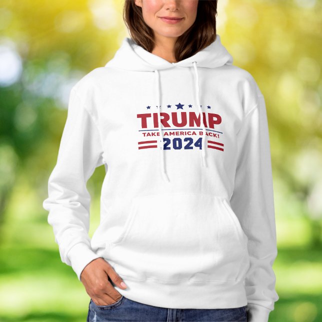 Amerika 2024 zu einem großen Trump Hoodie (Trump 2024 Take America Back again)