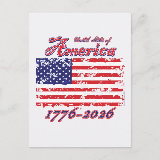 Amerika 250 1776-2026 postkarte (Vorderseite)