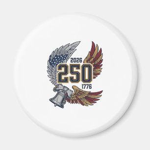 Amerika 250 Adlerflügel 2026 Patriotisches Design_ Magnet