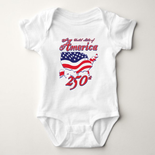 Amerika 250 baby strampler (Vorderseite)