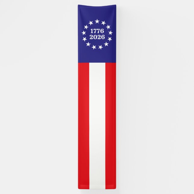 Amerika 250 Betsy Ross Banner (Vertikal)
