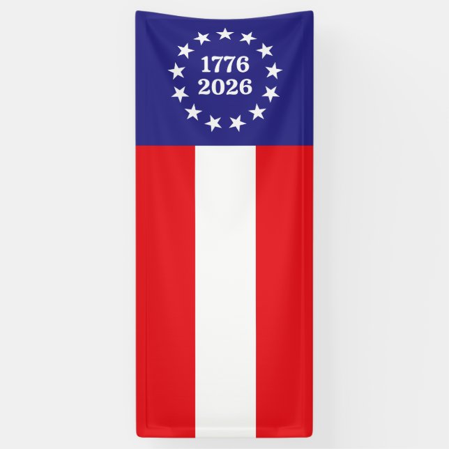 Amerika 250 Betsy Ross Banner (Vertikal)