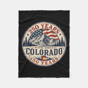 Amerika 250 Colorado 150 Jahre Amerikanische Flagg Fleecedecke
