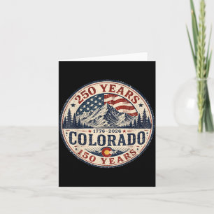 Amerika 250 Colorado 150 Jahre Amerikanische Flagg Karte