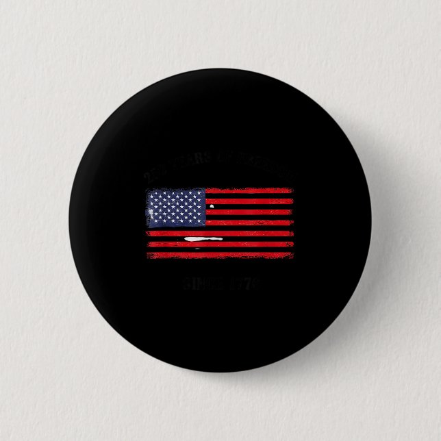Amerika 250 der Freiheit 4. Juli  Button (Vorderseite)