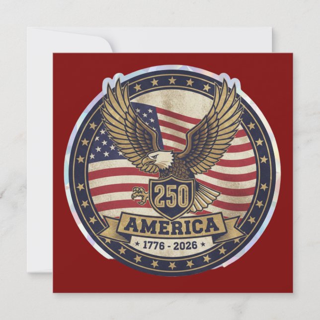 Amerika 250  einladung (Vorderseite)