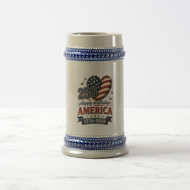 Amerika 250-Feier Bierglas (Mittel)