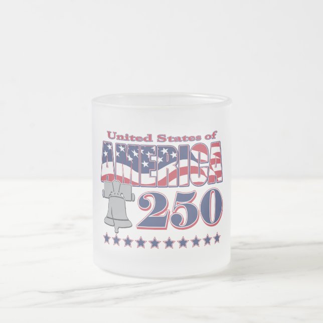 Amerika 250. Freiheitsglocke Mattglastasse (Mittel)