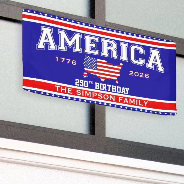 Amerika 250 Geburtstag 1776-2026 Banner (Äußeres Gebäude)