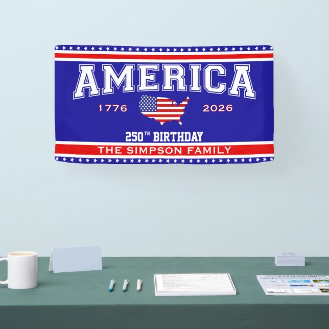 Amerika 250 Geburtstag 1776-2026 Banner (Messe)