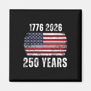 Amerika 250. Geburtstag US-Flagge Glücklich 250 Ja Magnet