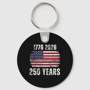 Amerika 250. Geburtstag US-Flagge Glücklich 250 Ja Schlüsselanhänger