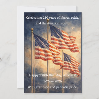 Amerika 250. Geburtstags-Feuerwerk Patriotische Ka Feiertagskarte