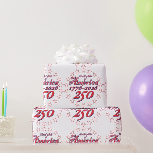 Amerika 250 geschenkpapier (Partygeschenke)