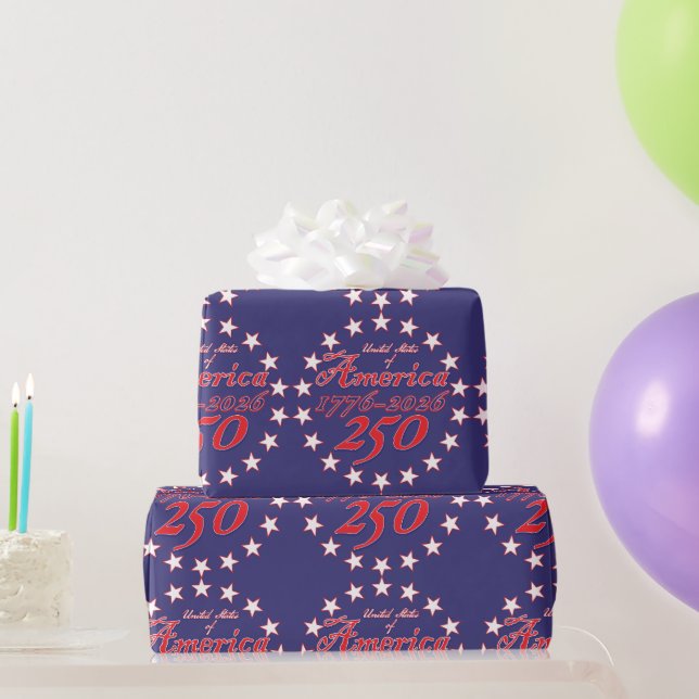 Amerika 250 geschenkpapier (Partygeschenke)