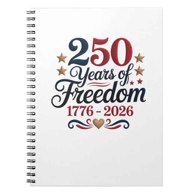 Amerika 250-Jahr-Feier Notizblock (Vorderseite)