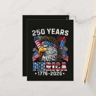 Amerika 250-Jahr-Feier USA 250 Jahre Feiertagspostkarte