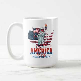 Amerika 250-Jahr-Jubiläum Patriot Katzen Kaffeetasse