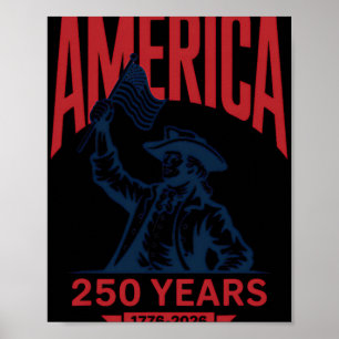 Amerika 250 Jahre 1776 2026 Patriotische Feier  Poster