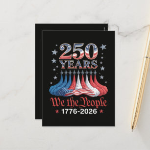 Amerika 250 Jahre 4. Juli Feiertagspostkarte