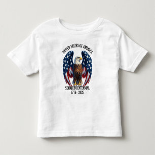 Amerika 250 Jahre Adler mit Flaggenflügeln 1776-20 Kleinkind T-shirt