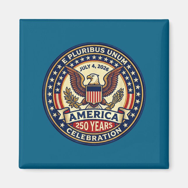 Amerika 250 Jahre Feier 4. Juli 2026 e Magnet (Vorne)