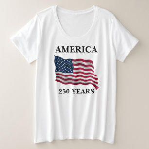 Amerika 250 Jahre Flagge Frauen Große Größe T-Shirt