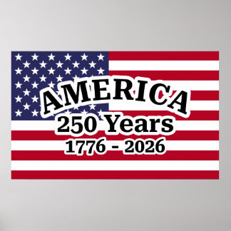Amerika 250 Jahre Flagge Poster